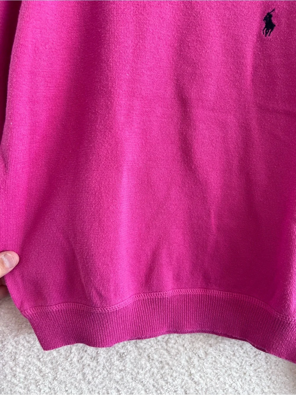 Ralph Lauren Vintage 100% Cotton Pink Sweater Long Sleeves Size Large